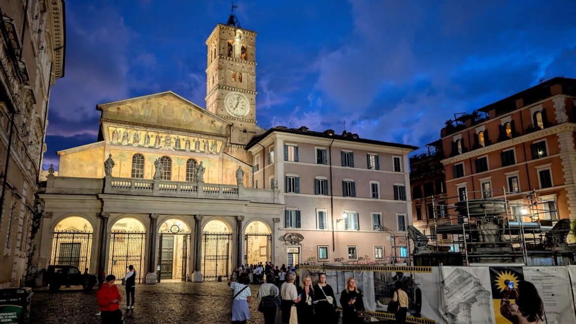 Basilica di Santa Maria in Trastevere, one of Rome's most beautiful churches.